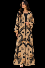 Load image into Gallery viewer, Desert Beige Abstract Print Abaya | عباية ديزرت بيج بطبعة تجريدية