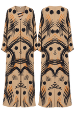 Load image into Gallery viewer, Desert Beige Abstract Print Abaya | عباية ديزرت بيج بطبعة تجريدية