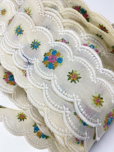 Load image into Gallery viewer, Cotton embroidered ribbon. Price per metre.
