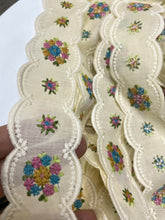 Load image into Gallery viewer, Cotton embroidered ribbon. Price per metre.
