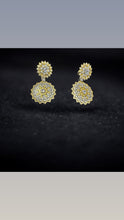 Load image into Gallery viewer, Two color necklace and earring with zircon.
