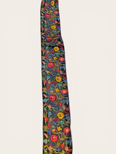 Load image into Gallery viewer, Black embroidered flower lace 7cm wide. Price per metre.
