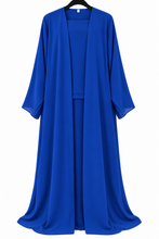 Load image into Gallery viewer, Chiffon abaya Royal Blue  ** لون أزرق ملكي)**عباية شيفون **
