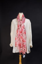 Load image into Gallery viewer, Pink floral scarf.
