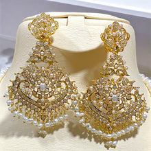 Load image into Gallery viewer, Long necklace pearl and zircon.
