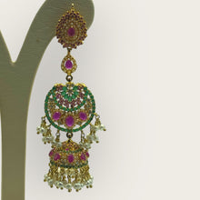 Load image into Gallery viewer, Long stone earrings. أقراط حجرية طويلة.
