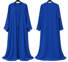 Load image into Gallery viewer, Chiffon abaya Royal Blue  ** لون أزرق ملكي)**عباية شيفون **
