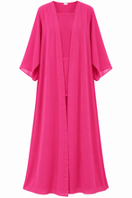 Load image into Gallery viewer, Double Chiffon Abaya – Fuchsia Pink  عباية شيفون دبل – فوشيا بينك
