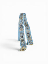 Load image into Gallery viewer, Blue embroidery ribbon. 5cm wide. Price per cut piece of 1.50 metre.
