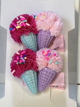Load image into Gallery viewer, Girls ice cream hair clips.
