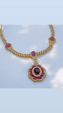 Load image into Gallery viewer, Ruby zircon necklace.
