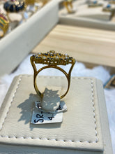Load image into Gallery viewer, Blue Flower Ring — خاتم زهرة زرقاء - Size US 7 1/3 ~15-55
