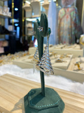 Load image into Gallery viewer, Silver &amp; Zircon Drop Earrings | أقراط فضة وزركون متدلية
