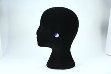 Load image into Gallery viewer, Round blue zircon ear tops.

