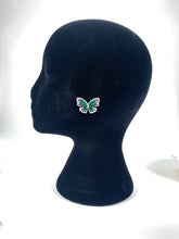 Load image into Gallery viewer, أقراط الفراشة الخضراء. Green Butterfly earrings
