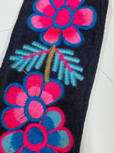 Load image into Gallery viewer, Pink blue flower boho embroidered lace. Price per metre.
