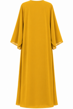 Load image into Gallery viewer, Double Chiffon Abaya – Mustard Yellow
عباية شيفون دبل – أصفر خردلي
