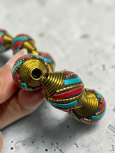 Load image into Gallery viewer, Hand made Nepali Beads. One strand 8 beads.
