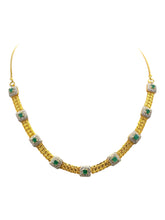 Load image into Gallery viewer, Green stone,necklace and earring.
