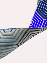 Load image into Gallery viewer, Blue woven wide ribbon.
