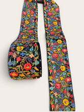 Load image into Gallery viewer, Black embroidered flower lace 7cm wide. Price per metre.
