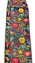 Load and play video in Gallery viewer, Black embroidered flower lace 7cm wide. Price per metre.

